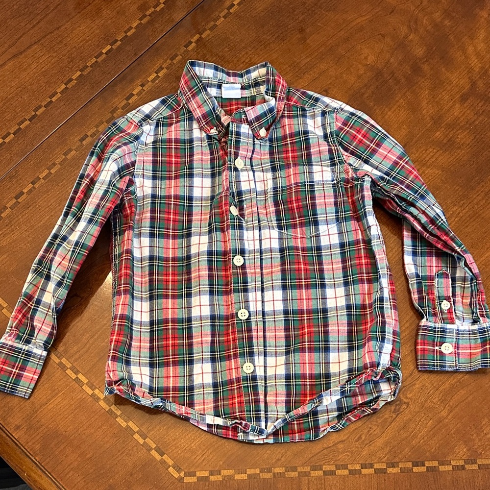 GAP Multicolor Plaid Kids’ Button-Down Shirt